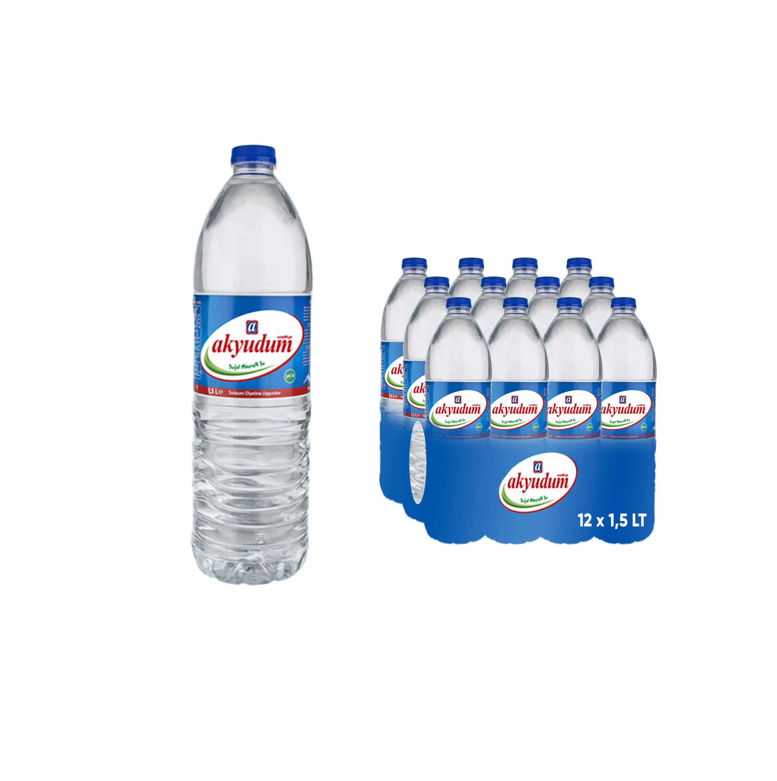 Akyudum 6x1,5 LT Pet Şişe Su