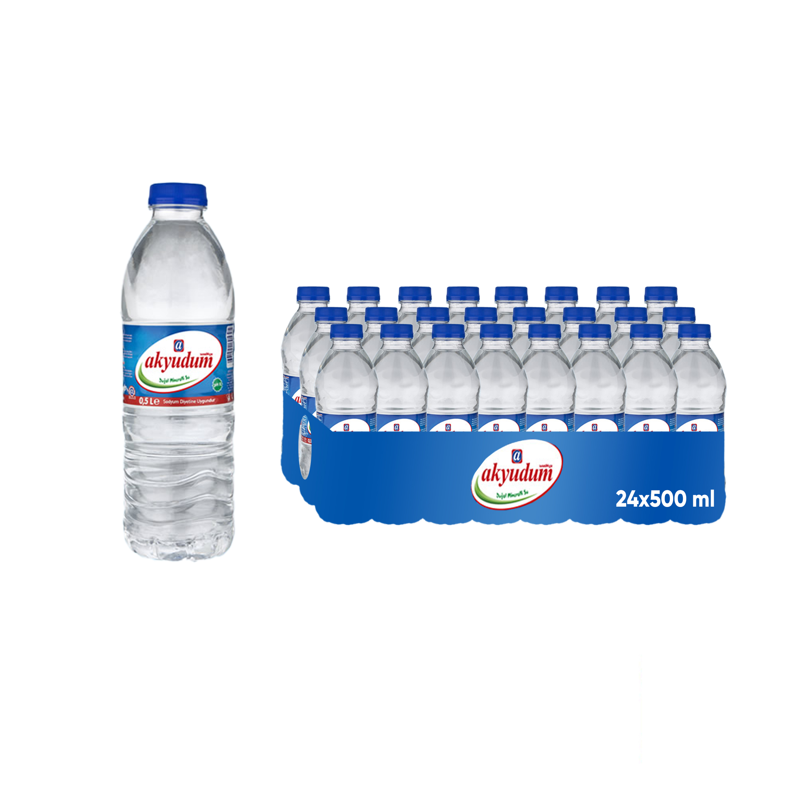 Akyudum 12x500 ml Pet Şişe Su