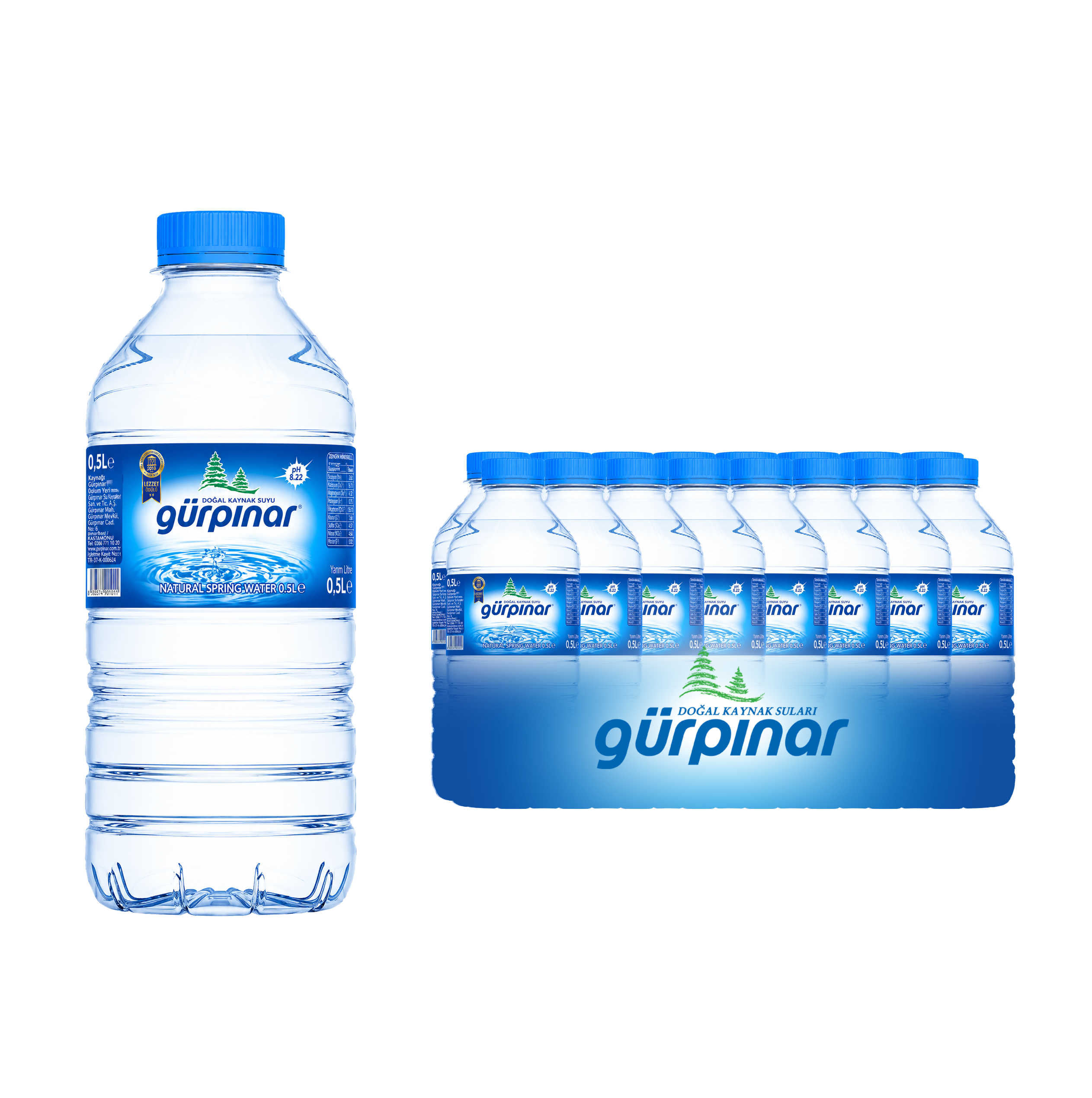 GürPınar 12x500 ml Pet Şişe Su